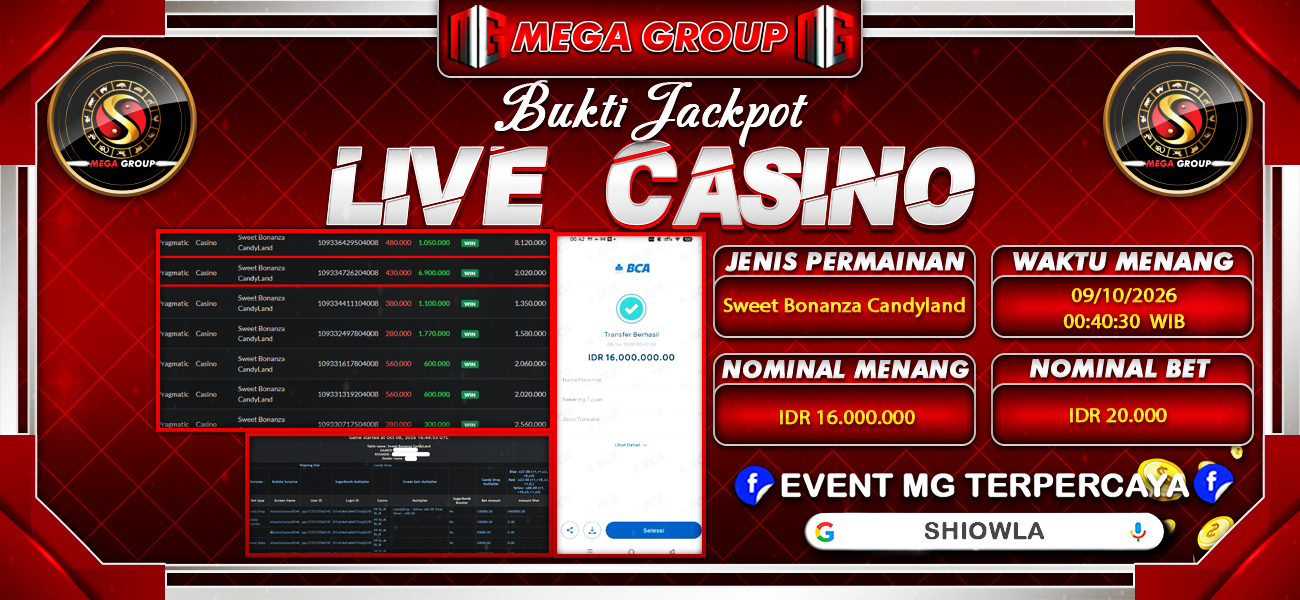 Bukti JP situs Shiowla hari Jumat, 09 Oktober 2026